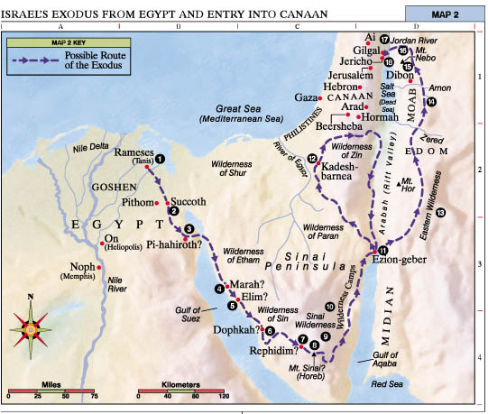 israels-exodus-from-egypt-and-entry-into-canaan